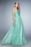 Picture of: High Waist Strapless Prom Dress with Basket Weave Design in Green, Style: 21257, Detail Picture 1