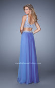 Picture of: Two Piece Prom Dress with Embroidered Top and Pockets in Blue, Style: 21342, Back Picture