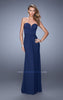 Picture of: Gathered Bodice Prom Dress with Sweetheart Neckline in Navy, Style: 21343, Detail Picture 1