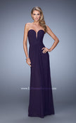 Picture of: Gathered Bodice Prom Dress with Sweetheart Neckline in Purple, Style: 21343, Detail Picture 2