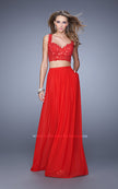 Picture of: Beaded Lace To Two Piece Prom Dress with Pockets in Red, Style: 21347, Detail Picture 2