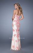 Picture of: Graceful Prom Dress with Embroidery and Rhinestones in Pink and White, Style: 21386, Back Picture