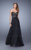 Picture of: Embellished Prom Dress with Gathered Chiffon Skirt in Black, Style: 21394, Detail Picture 1