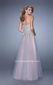 Picture of: Tulle Dress with Embroidered Bodice and Pockets in Pink, Style: 21431, Back Picture