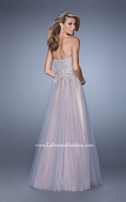 Picture of: Tulle Dress with Embroidered Bodice and Pockets in Pink, Style: 21431, Back Picture