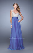 Picture of: Jeweled Encrusted Embroidered Long Chiffon Prom Dress in Purple, Style: 21505, Detail Picture 10