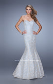 Picture of: Modern Lace Mermaid Dress with Sweetheart Neckline in Blue, Style: 21537, Main Picture