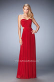 Picture of: Long Prom Dress with Cut Outs and a Slight Train in Red, Style: 21948, Main Picture