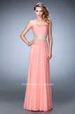 Picture of: Two Piece Chiffon Gown with Sweetheart Neck and Stones in Orange, Style: 22069, Main Picture
