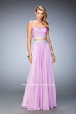 Picture of: Two Piece Chiffon Gown with Sweetheart Neck and Stones in Purple, Style: 22069, Detail Picture 2