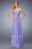 Picture of: Chiffon Prom Dress with Embellishments and Crystals in Purple, Style: 22115, Main Picture