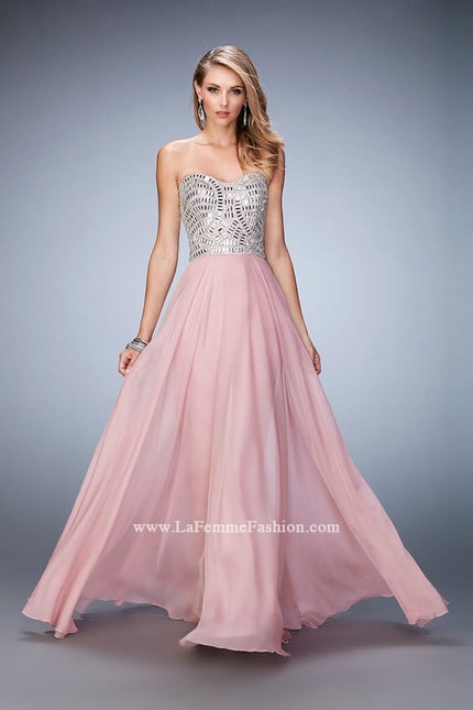 Picture of: Sweetheart Neckline Prom Dress with Sparkling Gems in Pink, Style: 22137, Main Picture
