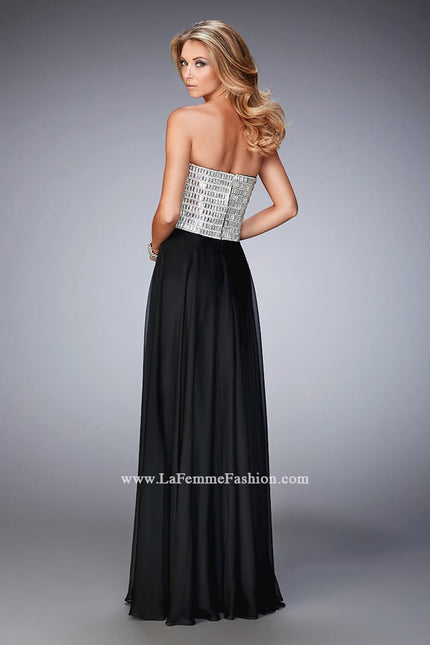 Picture of: Sweetheart Neckline Prom Dress with Sparkling Gems in Black, Style: 22137, Back Picture
