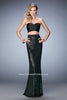 Picture of: Glam Two Piece Gown with Sequin Skirt and Satin Bodice in Black, Style: 22151, Main Picture