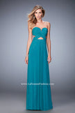 Picture of: Long Prom Dress with Embellishments and Cut Outs in Green, Style: 22230, Detail Picture 2