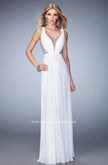 Picture of: Alluring Prom Dress with Plunging Neckline and Open Back in White, Style: 22238, Detail Picture 3