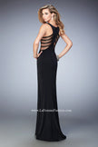 Picture of: Embellished Prom Gown with Sheer Sides in Black, Style: 22299, Back Picture