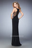 Picture of: Embellished Prom Gown with Sheer Sides in Black, Style: 22299, Back Picture