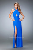 Picture of: Strappy Open Back Prom Dress with Gathered Bodice in Blue, Style: 22380, Main Picture