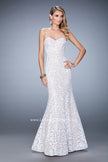 Picture of: Long Mermaid Prom Gown with Sweetheart Neckline in White, Style: 22511, Detail Picture 2