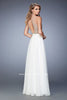 Picture of: V Neck Chiffon Prom Dress with Vintage Beading in White, Style: 22517, Back Picture