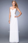 Picture of: Prom Gown with Sweetheart Neckline, Stones, and Pearls in White, Style: 22691, Main Picture