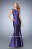 Picture of: Mermaid Prom Gown with Crystals and Beads in Purple, Style: 22723, Main Picture