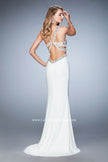 Picture of: Embellished Dress with Open Back and Train in White, Style: 22888, Detail Picture 2