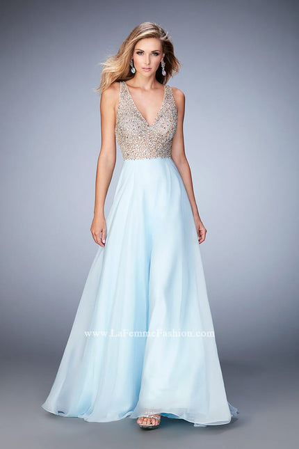 Picture of: Long Chiffon Gown with 