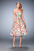 Picture of: Floral Tea Length Dress with Sweetheart Neckline in Print, Style: 22903, Main Picture