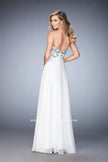 Picture of: Embellished Long Prom Dress with Sweetheart Neckline in White, Style: 22926, Back Picture