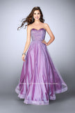 Picture of: Strapless A-line Dress with Rhinestones Tulle Skirt in Purple, Style: 22952, Main Picture