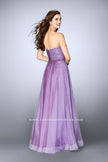 Picture of: Strapless A-line Dress with Rhinestones Tulle Skirt in Purple, Style: 22952, Back Picture