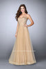 Picture of: Strapless A-line Dress with Rhinestones Tulle Skirt in Nude, Style: 22952, Detail Picture 1