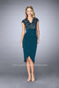 Picture of: Jersey Cocktail Dress with Tulip Hem and Beading in Green, Style: 23124, Main Picture
