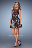 Picture of: Short Floral Print Dress With Polka Dot Overlay in Print, Style: 23312, Detail Picture 1