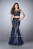 Picture of: Lace Two Piece Dress with Scallops and Mermaid Skirt in Blue, Style: 23461, Main Picture
