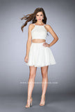 Picture of: Short Lace Two Piece Dress with a Strappy Back in White, Style: 23531, Detail Picture 2