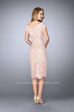 Picture of: Knee Length Gown with Scattered Beading in Pink, Style: 23552, Back Picture