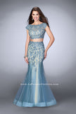 Picture of: Two Piece Lace Dress with Scallops and a Tulle Skirt in Blue, Style: 23567, Main Picture