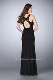 Picture of: Fitted Dress with Sheer Lace Bodice and Open Back in Black, Style: 23571, Detail Picture 2