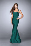 Picture of: Fitted Jersey Dress with Sweetheart Neckline and Beading in Green, Style: 23625, Detail Picture 2