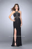 Picture of: Prom Dress with Rhinestones and Racer Back in Black, Style: 23706, Main Picture