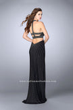 Picture of: Prom Dress with Rhinestones and Racer Back in Black, Style: 23706, Back Picture