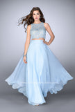 Picture of: Two Piece Prom Dress with A-line Skirt and Lace in Blue, Style: 23775, Main Picture