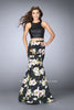 Picture of: Two Piece Mermaid Dress with Vegan Leather Top in Print, Style: 23863, Main Picture