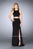 Picture of: Long Two Piece dress with Beading and Side Slit in Black, Style: 23905, Detail Picture 2