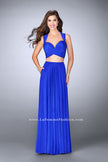 Picture of: Two Piece Prom Dress with Pockets and Strappy Back in Blue, Style: 23940, Main Picture