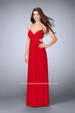 Picture of: Net Jersey Dress with Beaded Sweetheart Neckline in Red, Style: 23988, Main Picture