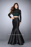 Picture of: Two Piece Mermaid Dress with Long Sleeve Lace Top in Black, Style: 23995, Detail Picture 1